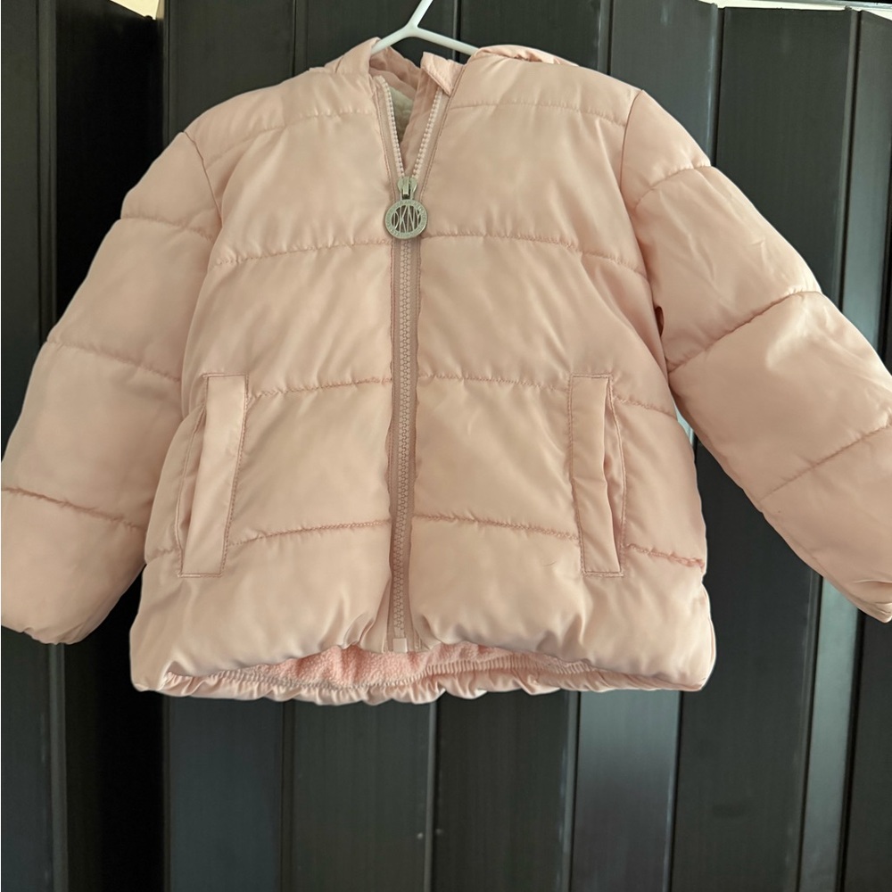 DKNY Light Pink Kids Puffer Jacket
